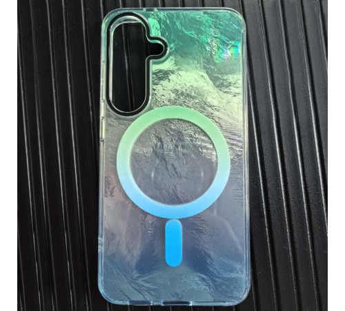 Чохол TPU Shiny Mountain (MagFit) для Samsung Galaxy S24 Green / Blue