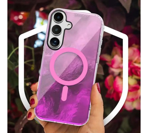 Чохол TPU Shiny Mountain (MagFit) для Samsung Galaxy S24 FE Pink Чохол TPU Shiny Mountain (MagFit) для Samsung Galaxy S24 FE Pink