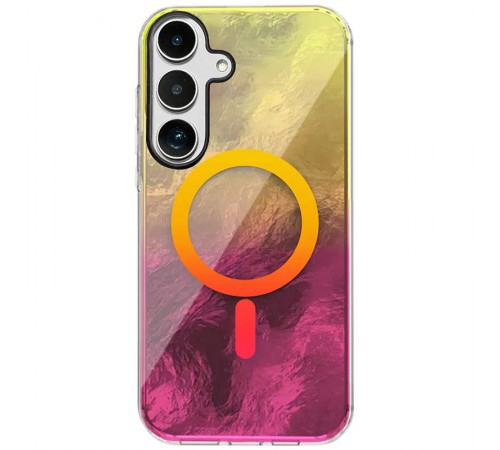 Чохол TPU Shiny Mountain (MagFit) для Samsung Galaxy S24 FE Yellow / Pink Чохол TPU Shiny Mountain (MagFit) для Samsung Galaxy S24 FE Yellow / Pink