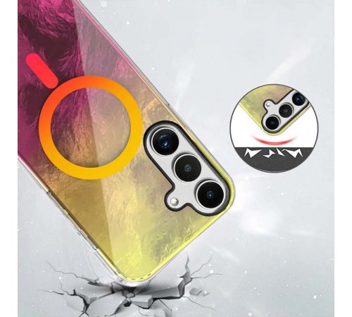 Чохол TPU Shiny Mountain (MagFit) для Samsung Galaxy S24 FE Yellow / Pink Чохол TPU Shiny Mountain (MagFit) для Samsung Galaxy S24 FE Yellow / Pink