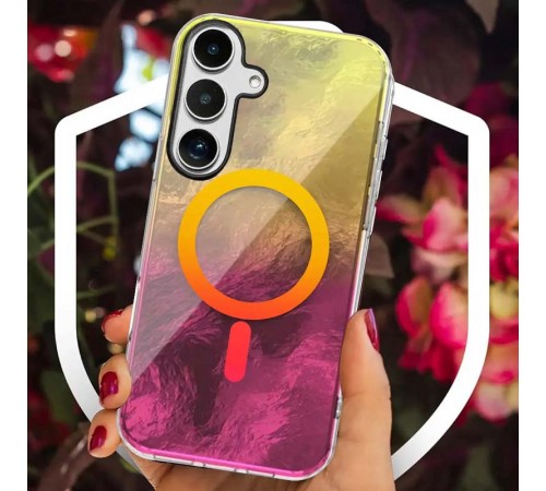 Чохол TPU Shiny Mountain (MagFit) для Samsung Galaxy S24 FE Yellow / Pink Чохол TPU Shiny Mountain (MagFit) для Samsung Galaxy S24 FE Yellow / Pink