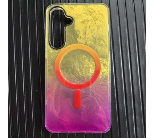 Чохол TPU Shiny Mountain (MagFit) для Samsung Galaxy S24 FE Yellow / Pink Чохол TPU Shiny Mountain (MagFit) для Samsung Galaxy S24 FE Yellow / Pink