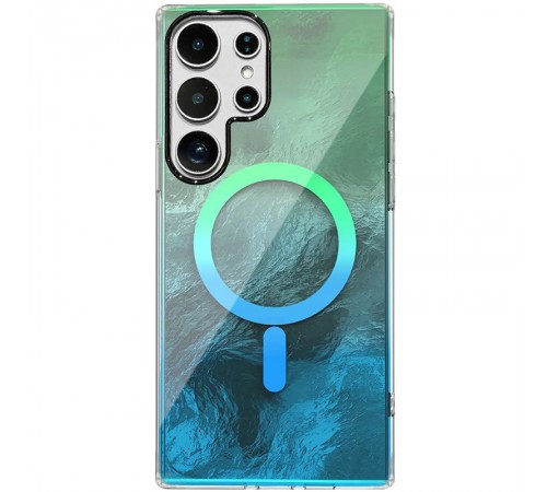 Чохол TPU Shiny Mountain (MagFit) для Samsung Galaxy S24 Ultra Green / Blue Чохол TPU Shiny Mountain (MagFit) для Samsung Galaxy S24 Ultra Green / Blue