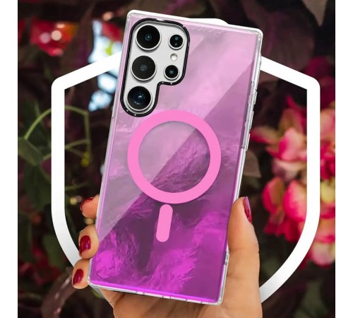 Чохол TPU Shiny Mountain (MagFit) для Samsung Galaxy S24 Ultra Pink Чохол TPU Shiny Mountain (MagFit) для Samsung Galaxy S24 Ultra Pink