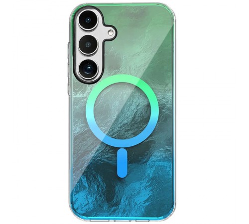 Чохол TPU Shiny Mountain (MagFit) для Samsung Galaxy S24+ Green / Blue Чохол TPU Shiny Mountain (MagFit) для Samsung Galaxy S24+ Green / Blue