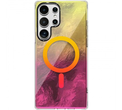 Чохол TPU Shiny Mountain (MagFit) для Samsung Galaxy S25 Ultra Yellow / Pink Чохол TPU Shiny Mountain (MagFit) для Samsung Galaxy S25 Ultra Yellow / Pink