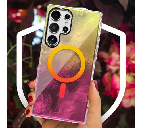 Чохол TPU Shiny Mountain (MagFit) для Samsung Galaxy S25 Ultra Yellow / Pink Чохол TPU Shiny Mountain (MagFit) для Samsung Galaxy S25 Ultra Yellow / Pink