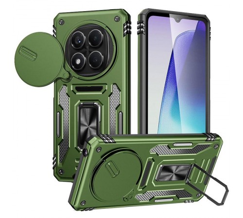 Ударостійкий чохол Camshield Army Ring для Xiaomi Redmi Note 14 Pro 4G/5G / Poco X7 Оливковий / Army Green Ударостійкий чохол Camshield Army Ring для Xiaomi Redmi Note 14 Pro 4G/5G / Poco X7 Оливковий / Army Green
