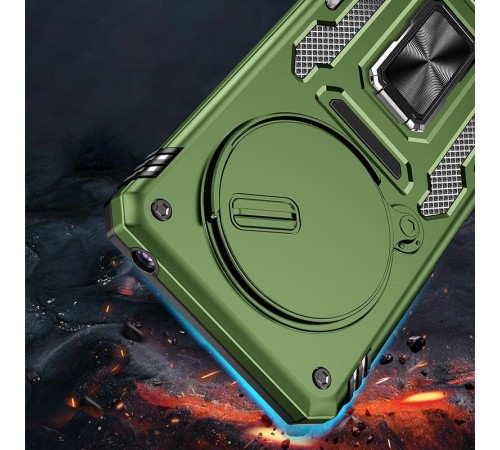 Ударостійкий чохол Camshield Army Ring для Xiaomi Redmi Note 14 Pro 4G/5G / Poco X7 Оливковий / Army Green Ударостійкий чохол Camshield Army Ring для Xiaomi Redmi Note 14 Pro 4G/5G / Poco X7 Оливковий / Army Green