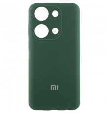Чохол Silicone Cover Lakshmi Full Camera (AA) with logo для Xiaomi Poco X6 Pro Зелений / Dark green