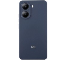 Чохол Silicone Cover Lakshmi Full Camera (AA) with logo для Xiaomi Poco X7 Pro Синій / Midnight Blue