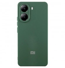 Чохол Silicone Cover Lakshmi Full Camera (AA) with logo для Xiaomi Poco X7 Pro Зелений / Dark green