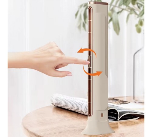 Настільний вентилятор F3 Tower Fan 3 speeds with battery 1200 mAh Biege Настільний вентилятор F3 Tower Fan 3 speeds with battery 1200 mAh Biege