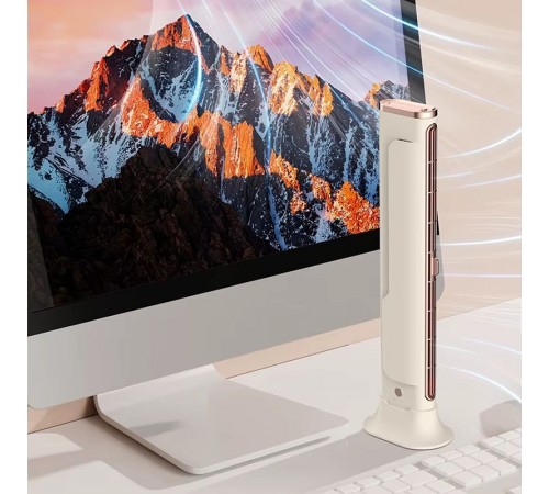 Настільний вентилятор F3 Tower Fan 3 speeds with battery 1200 mAh Biege Настільний вентилятор F3 Tower Fan 3 speeds with battery 1200 mAh Biege