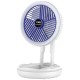 Настільний складной вентилятор Folding Fan 2in1 with Night Light White