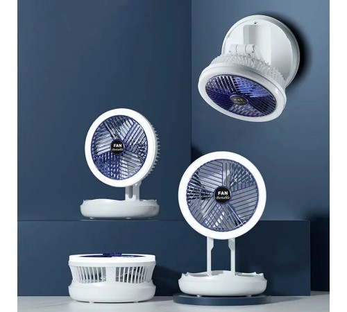 Настільний складной вентилятор Folding Fan 2in1 with Night Light White Настільний складной вентилятор Folding Fan 2in1 with Night Light White