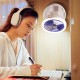 Настільний складной вентилятор Folding Fan 2in1 with Night Light White