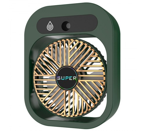 Настільний вентилятор Q8 з водяним охолодженням 1200 mAh Green Настільний вентилятор Q8 з водяним охолодженням 1200 mAh Green