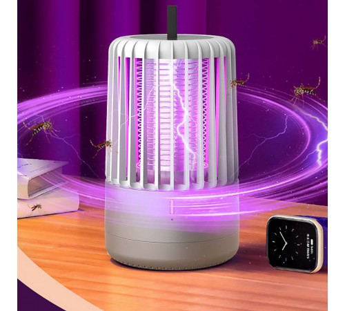 Пастка для комах з UV підсвічуванням JO-766 with battery 1200 mAh Grey Пастка для комах з UV підсвічуванням JO-766 with battery 1200 mAh Grey
