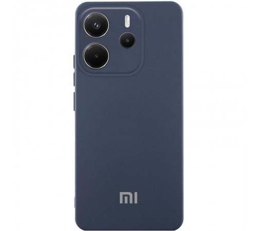 Чохол Silicone Cover Lakshmi Full Camera (AA) with logo для Xiaomi Redmi Note 14 4G (Europe version) Синій / Midnight blue