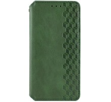 Шкіряний чохол-книжка GETMAN Cubic (PU) для Motorola Moto G15 4G Зелений