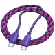 Дата кабель Hoco X116 Meridian Type-C to Type-C 60W (1m) Gradient Purple Mix