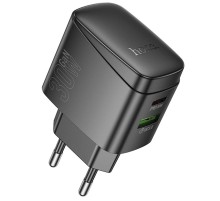 МЗП Hoco CS61A Bright PD30W+QC3.0 (1USB-A/1C) Black