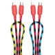 Дата кабель Hoco X116 Meridian Type-C to Lightning 27W (1m) Gradient Red Mix