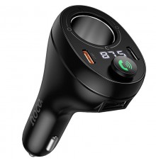 АЗП FM модулятор Hoco E88 Star cigarette lighter 35W (2USB-C) Black