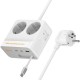 Подовжувач Hoco AC28 Descanso (PD45W/1C/3A/2xSocket) (2m) White