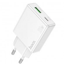 МЗП Hoco C142A Direct PD20W+QC3.0 (1USB-A/1C) White
