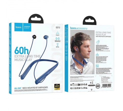 Bluetooth навушники Hoco ES73 Dynastic neck-mounted Blue Bluetooth навушники Hoco ES73 Dynastic neck-mounted Blue