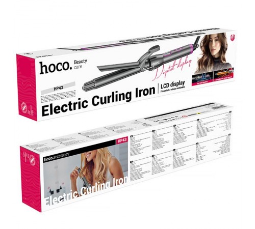 Плойка для волосся Hoco HP43 Electric manual curling iron with digital display Gray Плойка для волосся Hoco HP43 Electric manual curling iron with digital display Gray