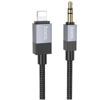 Аудіо кабель Aux Hoco UPA32A Clever digital (Lightning to AUX 3.5mm) (1m) Black