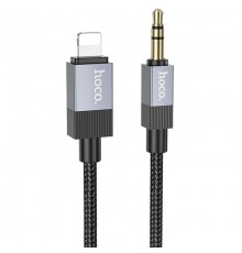 Аудіо кабель Aux Hoco UPA32A Clever digital (Lightning to AUX 3.5mm) (1m) Black