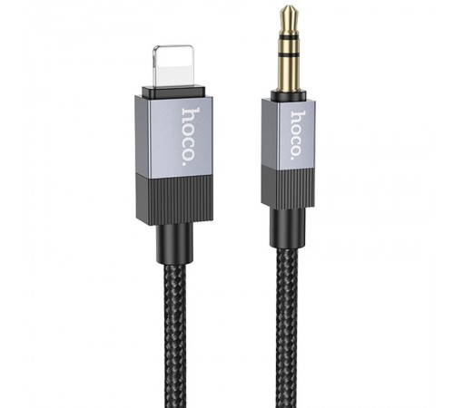 Аудіо кабель Aux Hoco UPA32A Clever digital (Lightning to AUX 3.5mm) (1m) Black