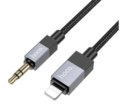 Аудіо кабель Aux Hoco UPA32A Clever digital (Lightning to AUX 3.5mm) (1m) Black