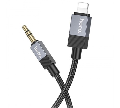 Аудіо кабель Aux Hoco UPA32A Clever digital (Lightning to AUX 3.5mm) (1m) Black