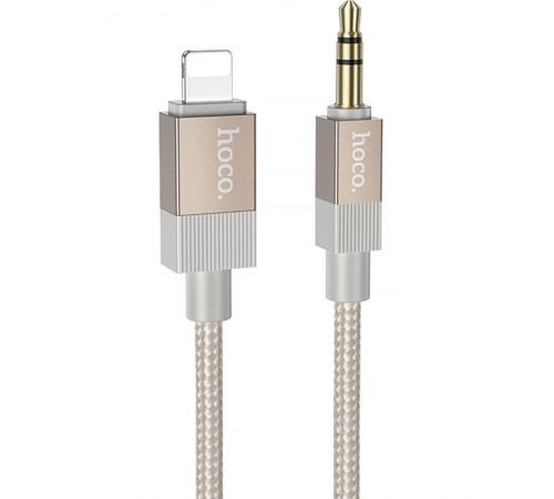 Аудіо кабель Aux Hoco UPA32A Clever digital (Lightning to AUX 3.5mm) (1m) Gold
