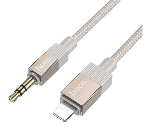Аудіо кабель Aux Hoco UPA32A Clever digital (Lightning to AUX 3.5mm) (1m) Gold