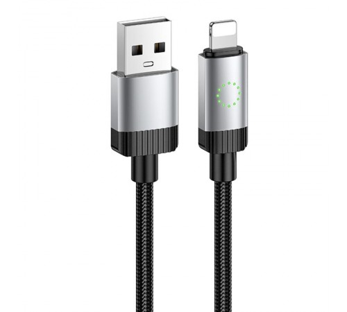 Дата кабель Hoco X117 Star USB to Lightning 2.4A (1m) Black Дата кабель Hoco X117 Star USB to Lightning 2.4A (1m) Black