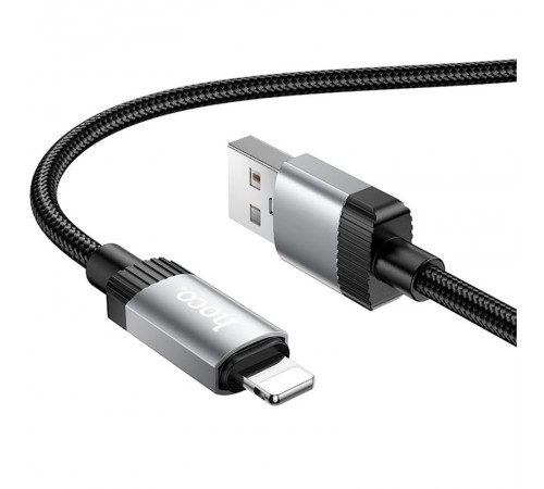 Дата кабель Hoco X117 Star USB to Lightning 2.4A (1m) Black Дата кабель Hoco X117 Star USB to Lightning 2.4A (1m) Black