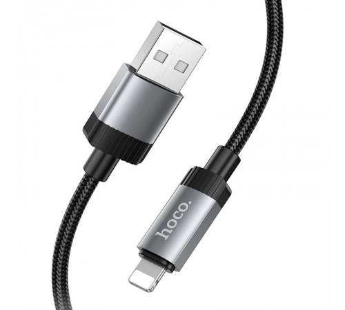 Дата кабель Hoco X117 Star USB to Lightning 2.4A (1m) Black Дата кабель Hoco X117 Star USB to Lightning 2.4A (1m) Black
