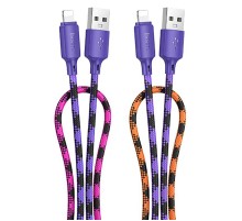 Дата кабель Hoco X116 Meridian USB to Lightning 2.4A (1m) Gradient Purple Mix