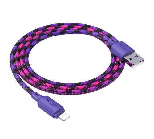 Дата кабель Hoco X116 Meridian USB to Lightning 2.4A (1m) Gradient Purple Mix Дата кабель Hoco X116 Meridian USB to Lightning 2.4A (1m) Gradient Purple Mix