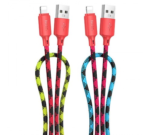 Дата кабель Hoco X116 Meridian USB to Lightning 2.4A (1m) Gradient Red Mix Дата кабель Hoco X116 Meridian USB to Lightning 2.4A (1m) Gradient Red Mix