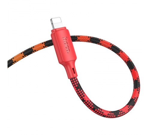 Дата кабель Hoco X116 Meridian USB to Lightning 2.4A (1m) Gradient Red Mix Дата кабель Hoco X116 Meridian USB to Lightning 2.4A (1m) Gradient Red Mix