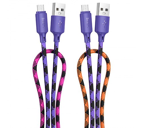 Дата кабель Hoco X116 Meridian USB to MicroUSB 2.4A (1m) Gradient Purple Mix Дата кабель Hoco X116 Meridian USB to MicroUSB 2.4A (1m) Gradient Purple Mix