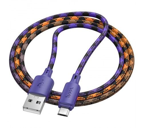 Дата кабель Hoco X116 Meridian USB to MicroUSB 2.4A (1m) Gradient Purple Mix Дата кабель Hoco X116 Meridian USB to MicroUSB 2.4A (1m) Gradient Purple Mix