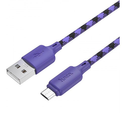 Дата кабель Hoco X116 Meridian USB to MicroUSB 2.4A (1m) Gradient Purple Mix Дата кабель Hoco X116 Meridian USB to MicroUSB 2.4A (1m) Gradient Purple Mix